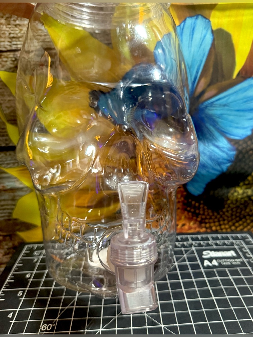 Clear Skull Water Dispenser Plastic Beverage Dispenser Halloween